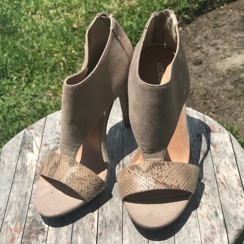 BCBG Snakeskin Heels